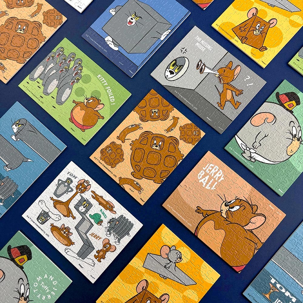 雙清圖 Q1265 - 盲盒迷你拼圖80片- 湯姆貓與傑利鼠系列- 形狀變變變