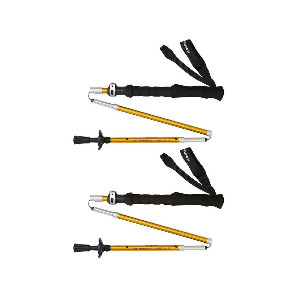 【EIDER】5節折疊式登山杖/25EDUA25T82-[暗綠、亮黃]