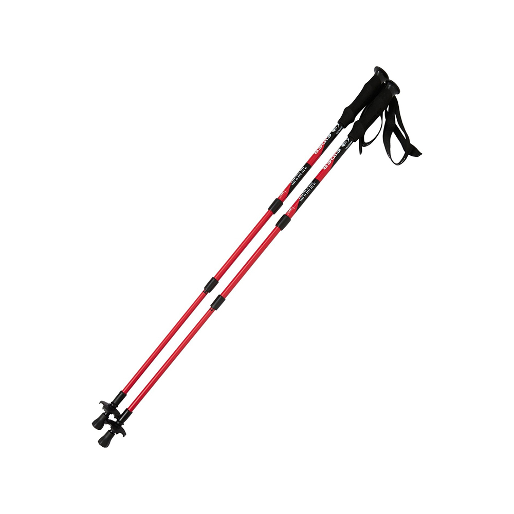 【EIDER】4節旋轉式登山杖/25EDUA25T81-[紅]