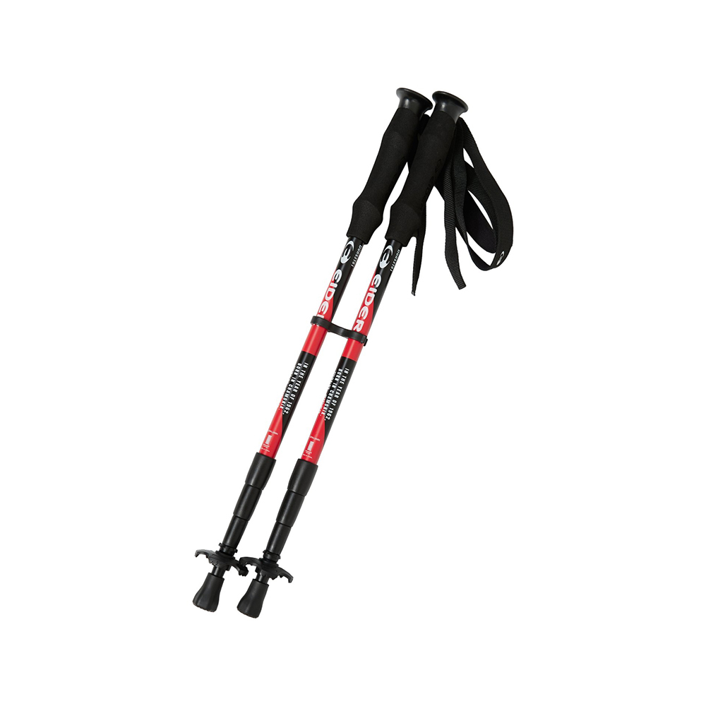 【EIDER】4節旋轉式登山杖/25EDUA25T81-[紅]