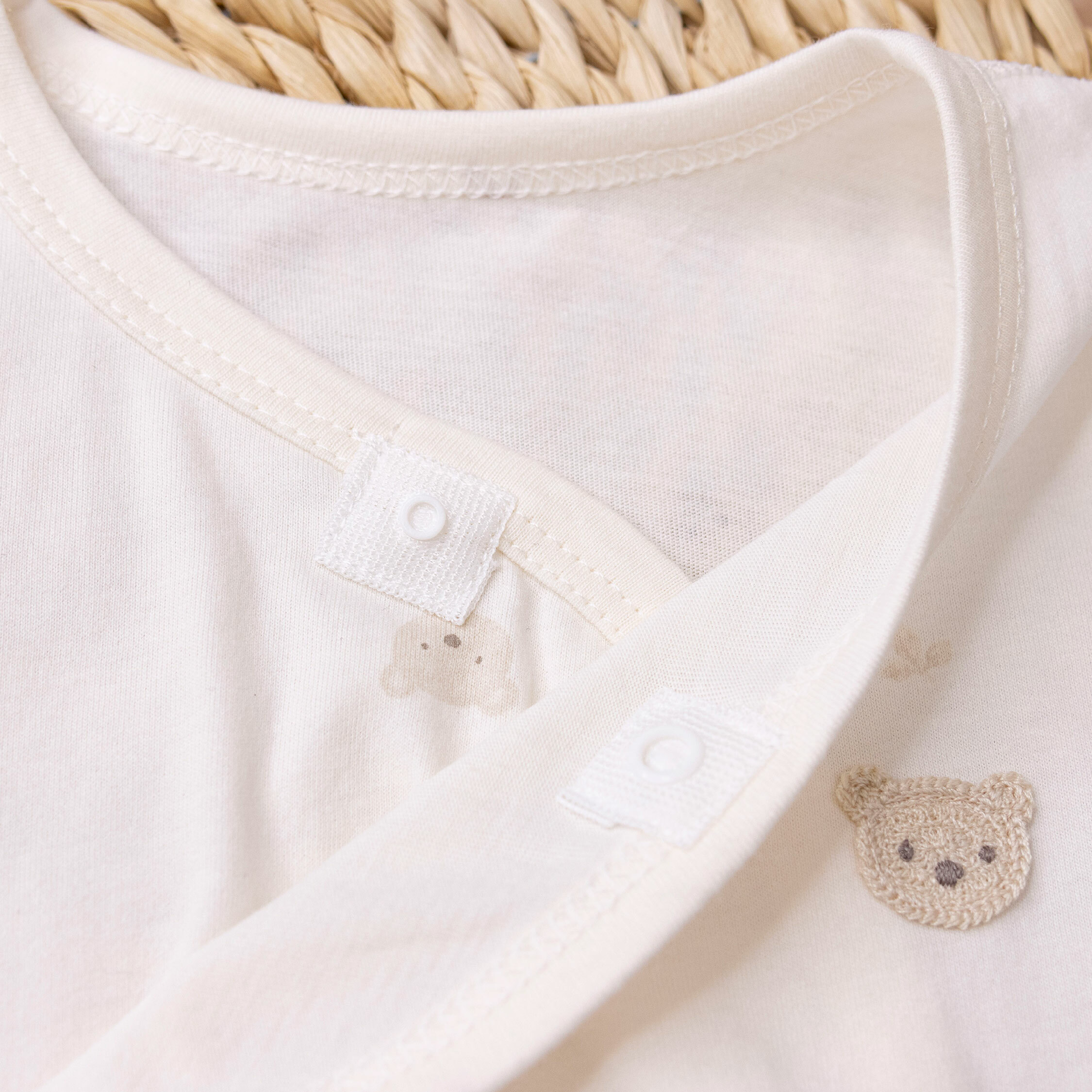 純淨系列【T0050】呆呆小熊開襟短袖連身衣