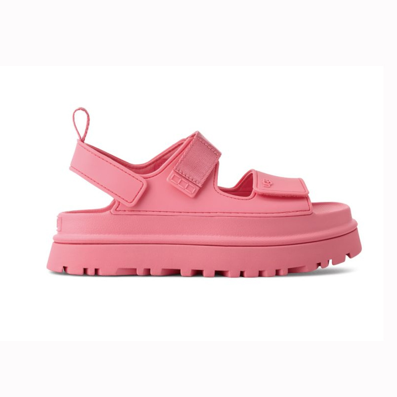 女鞋 UGG W GoldenGlow 粉色 熱力粉 防水 增高厚底涼鞋 膠鞋 雨鞋【UG1152685TPCL】