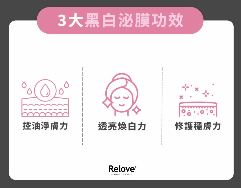 3大黑白泌膜功效