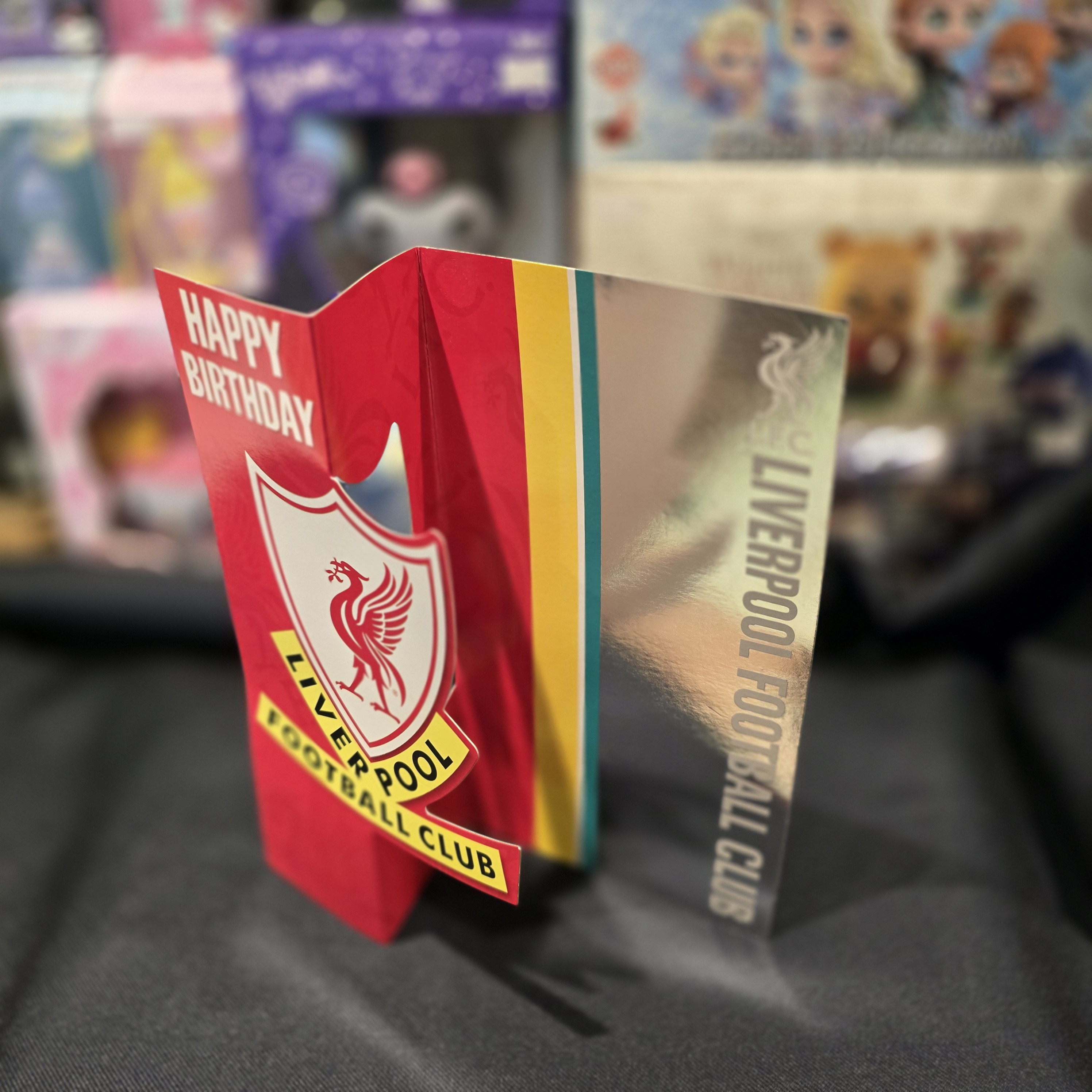 利物浦紅銀色經典會徽生日卡