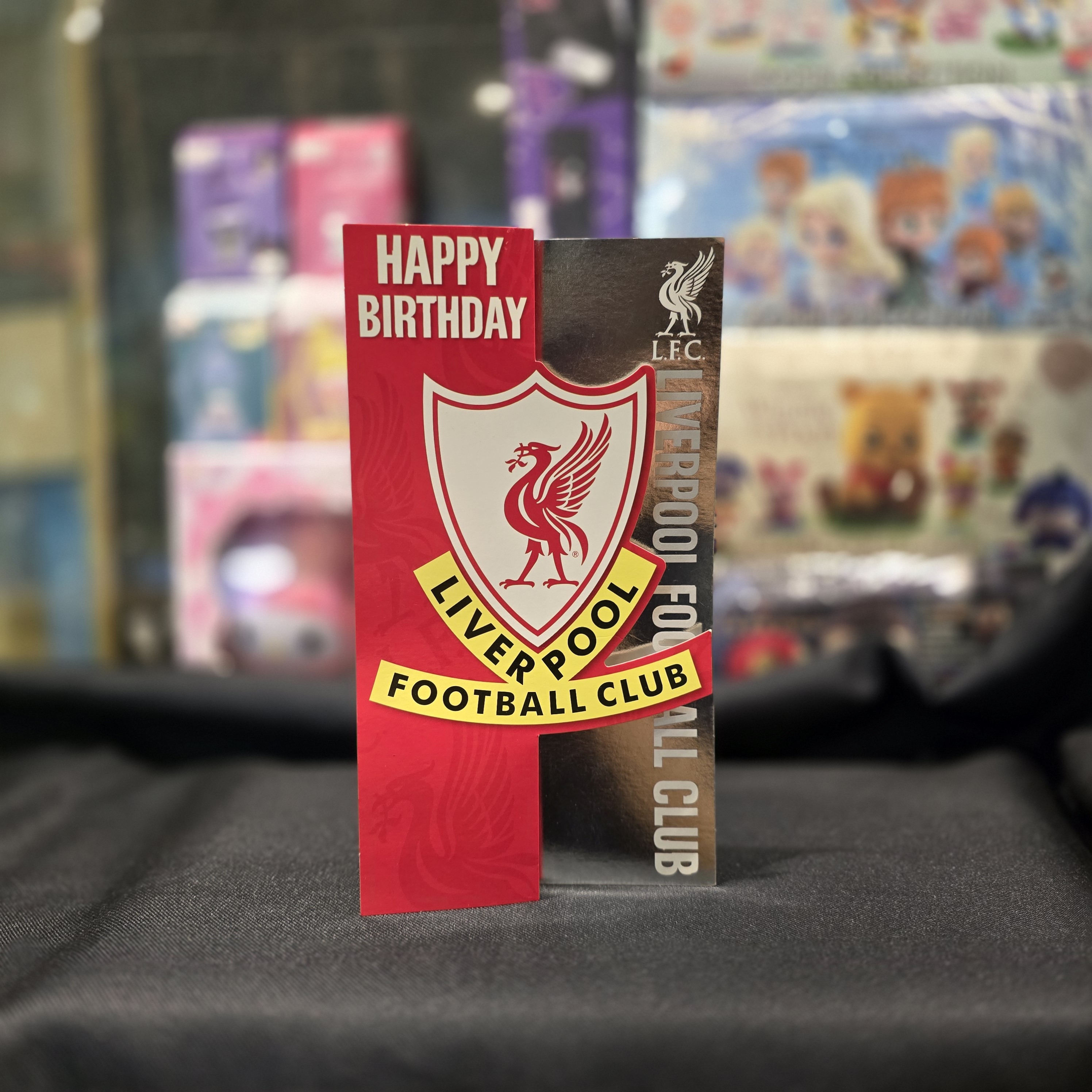 利物浦紅銀色經典會徽生日卡