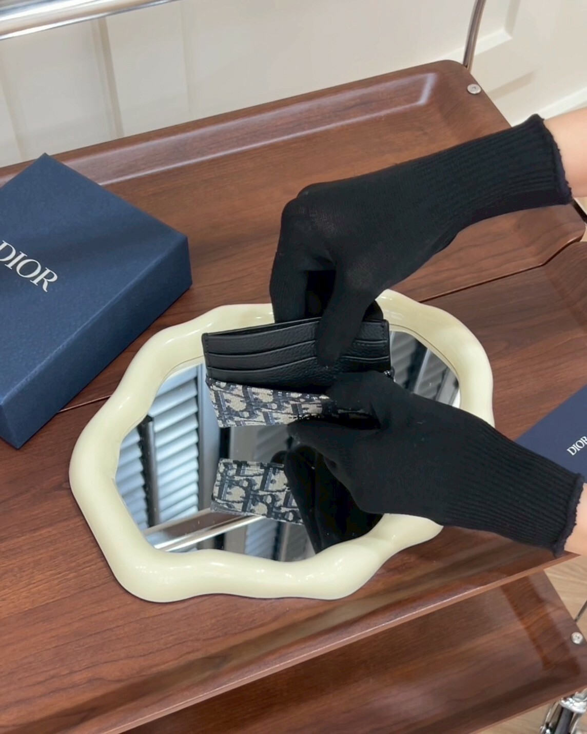 DIOR｜OBLIQUE 帆布卡夾 藍色