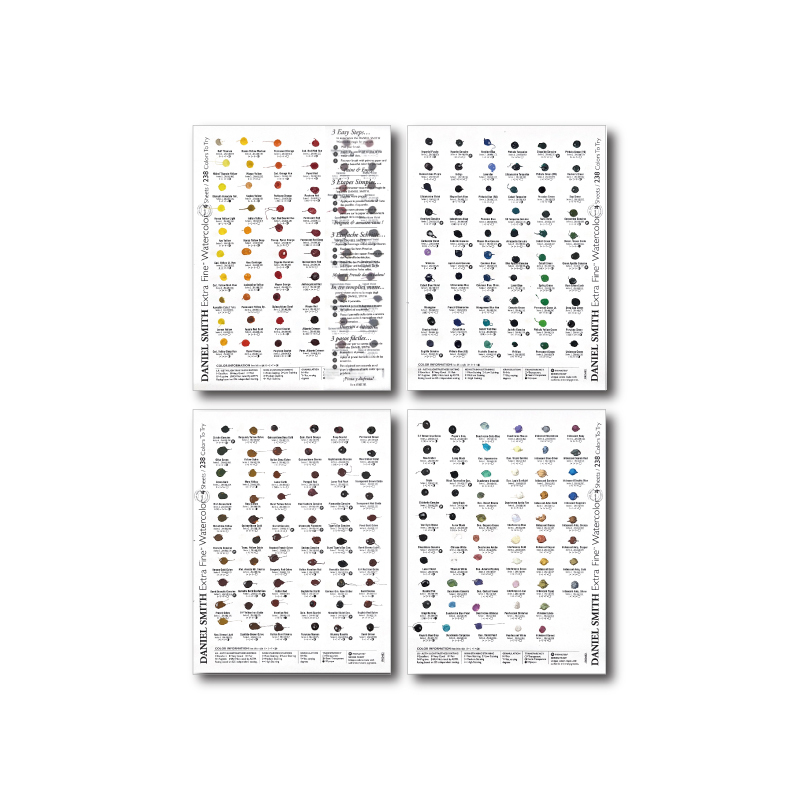 美國 Daniel Smith 丹尼爾史密斯 點狀色卡 238色 一包4張