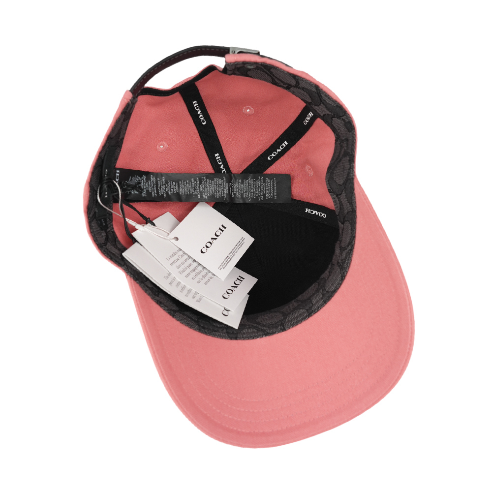 【COACH】刺繡標誌棉質棒球帽 M-L (太妃糖粉) CAA64 RRJ