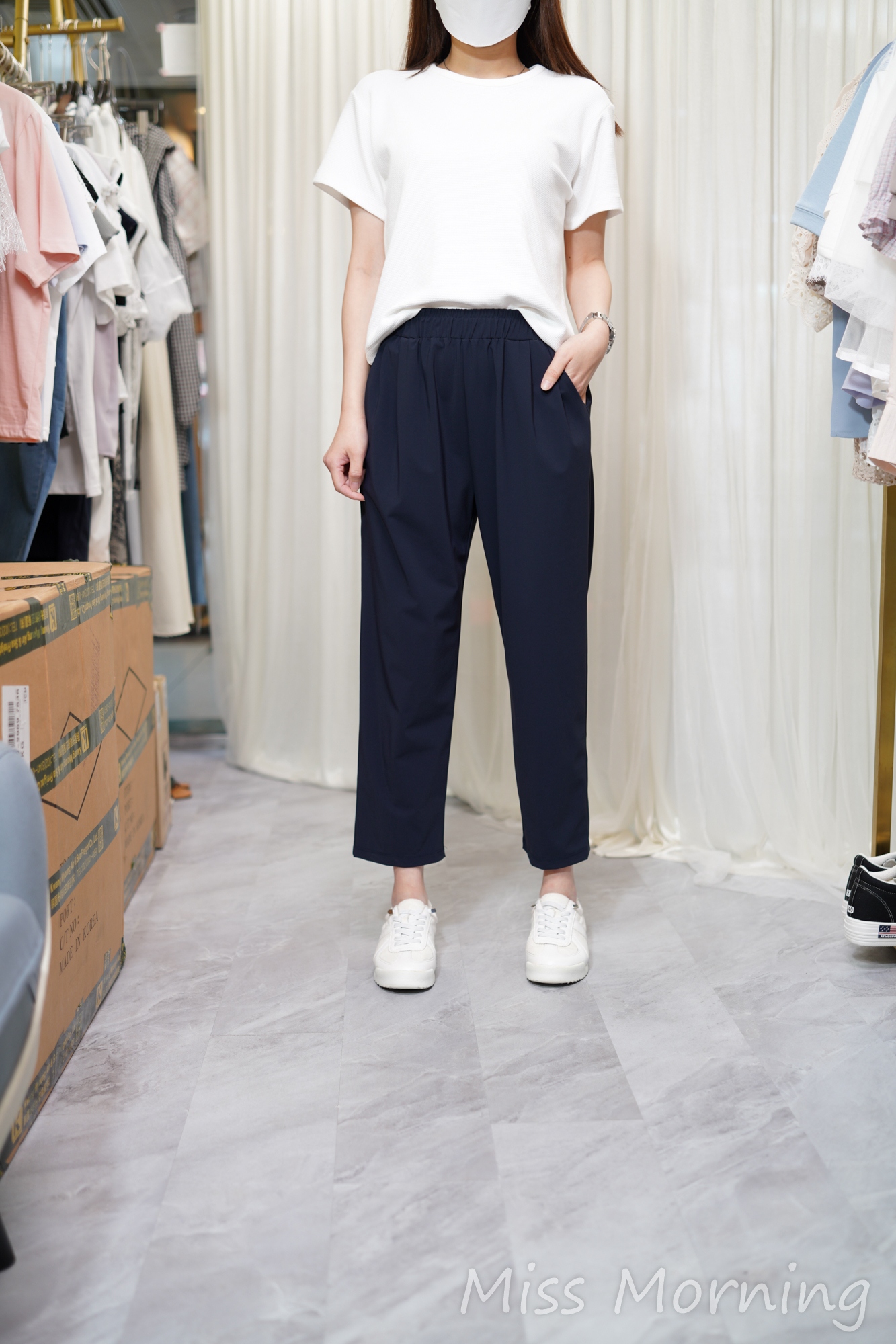 靚料格格棉淨色Tee(14540)&冰涼褲(33935)