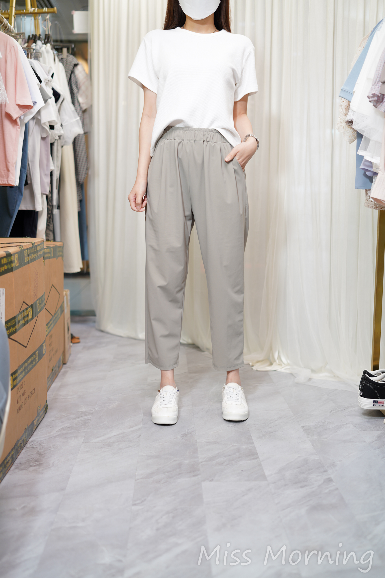 靚料格格棉淨色Tee(14540)&冰涼褲(33935)