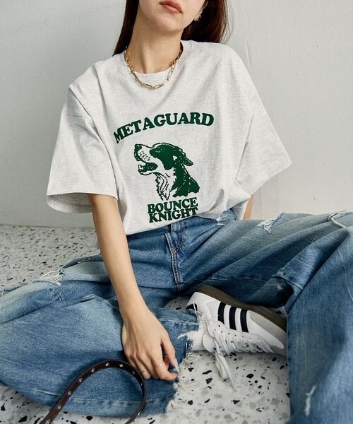 PUBLUX / Flocky Dog Print Tee