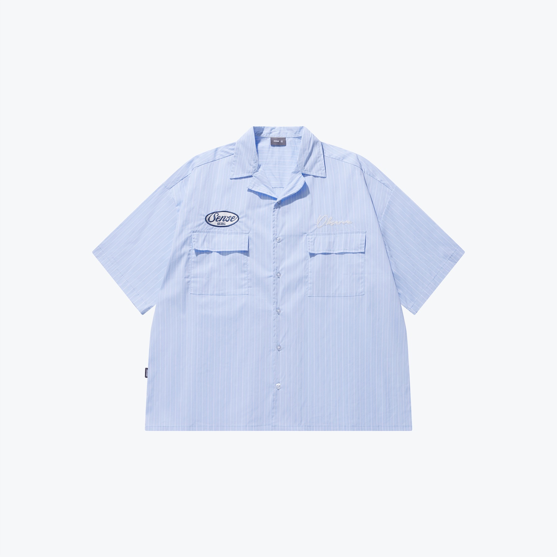 SENSE Short Cut Stripe Shirt