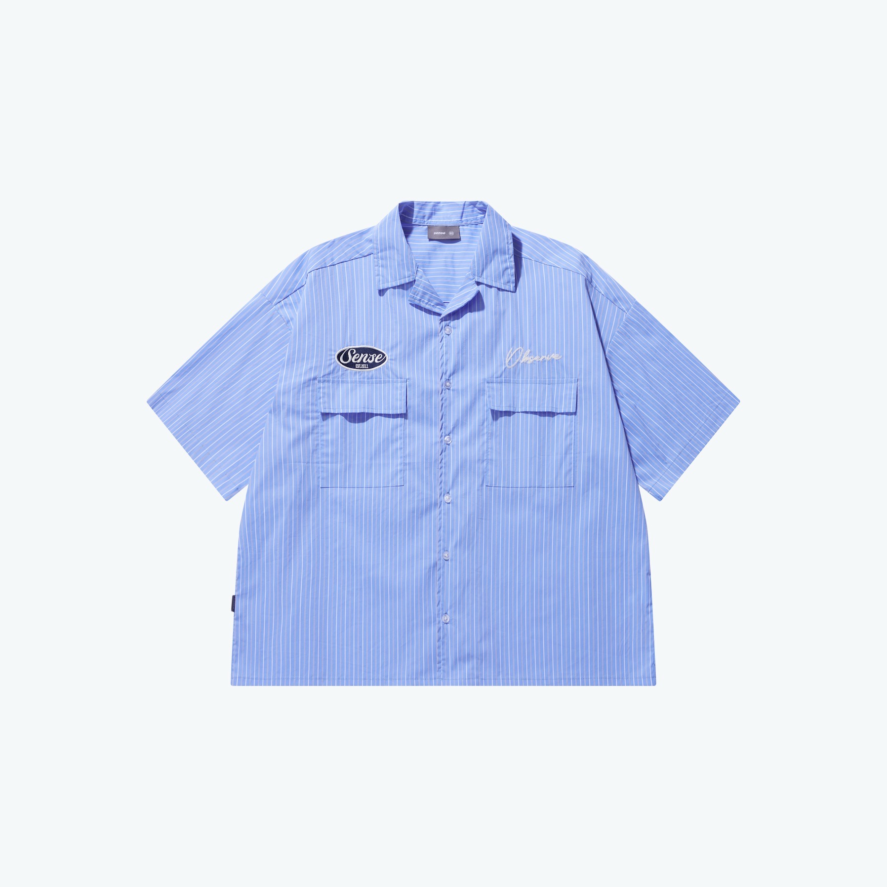 SENSE Short Cut Stripe Shirt