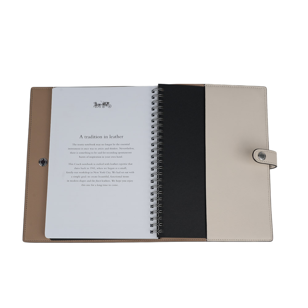 【COACH】櫻桃圖案平滑皮革筆記本/記事本(白色) CY992 SVCAH