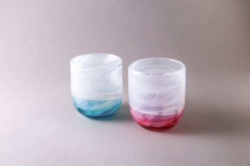 台灣工藝-紅琉璃手工玻璃杯