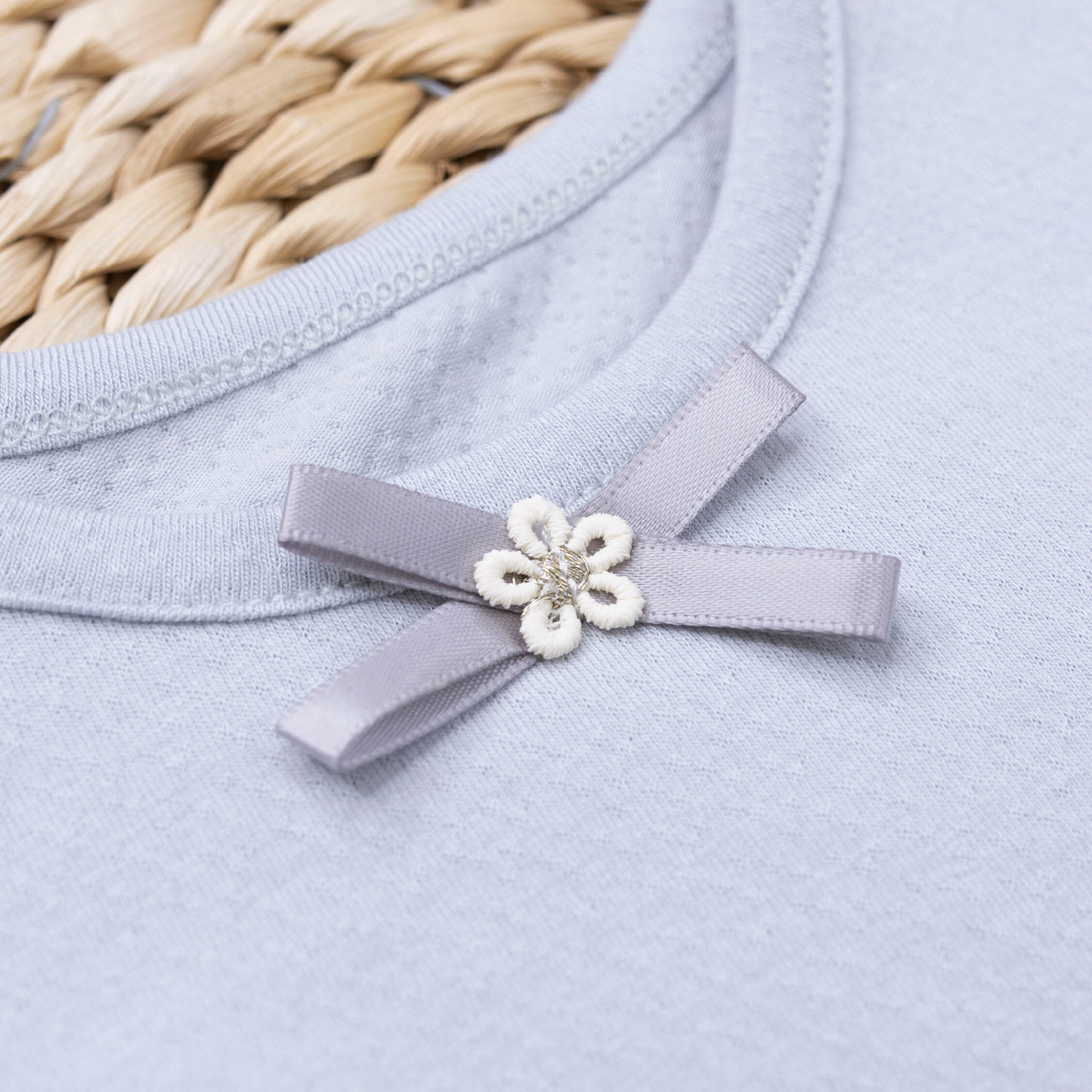 【JG0460】甜甜蝴蝶結花朵親膚包屁衣＊二色