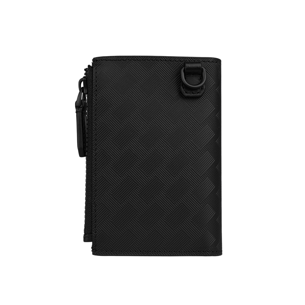 【MONT BLANC】Extreme 風尚系列3.0 迷你直式6卡短夾(黑色) 199444