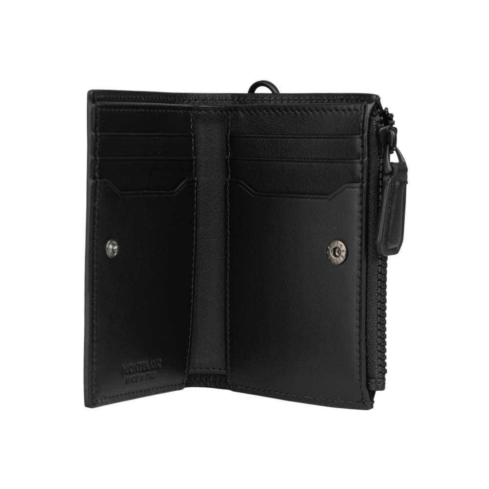 【MONT BLANC】Extreme 風尚系列3.0 迷你直式6卡短夾(黑色) 199444