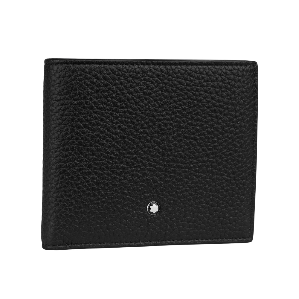 【Montblanc】粒面牛皮對開8卡短夾