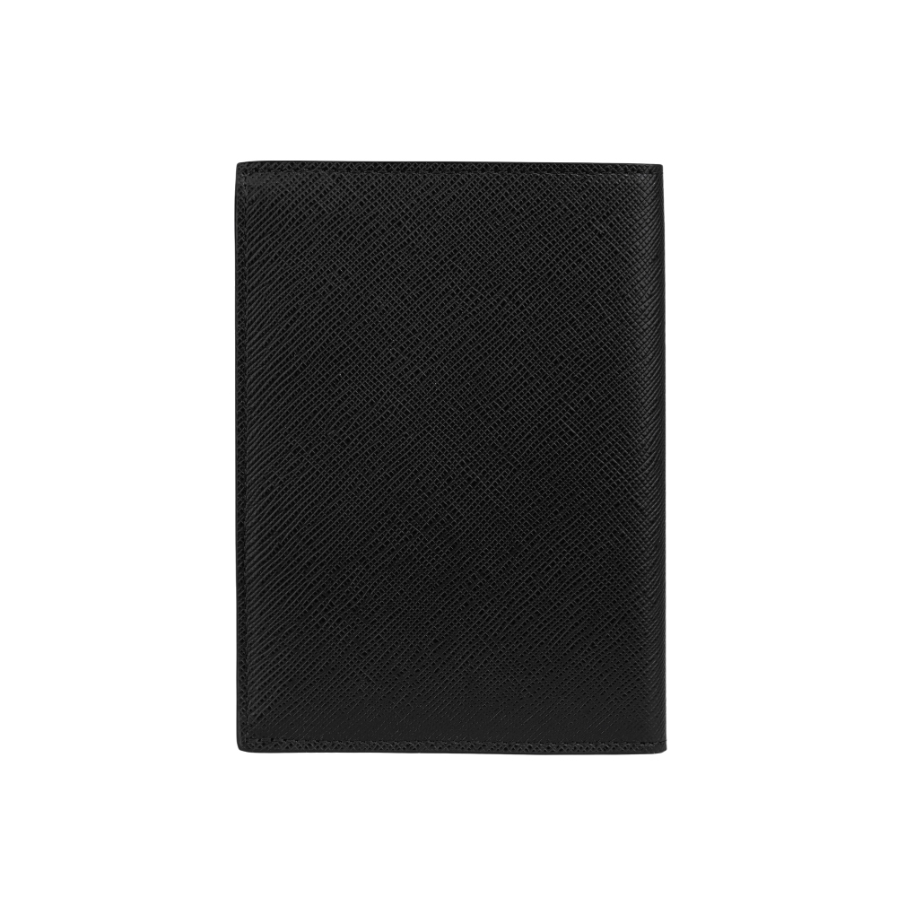 【MONT BLANC】Sartorial 匠心系列防刮牛皮護照夾(黑色) 130746