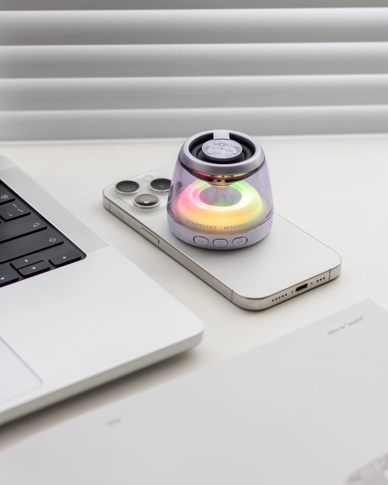 星巴克 X MONSTER 聯名迷你磁吸發光藍芽音響 ✦USB充電