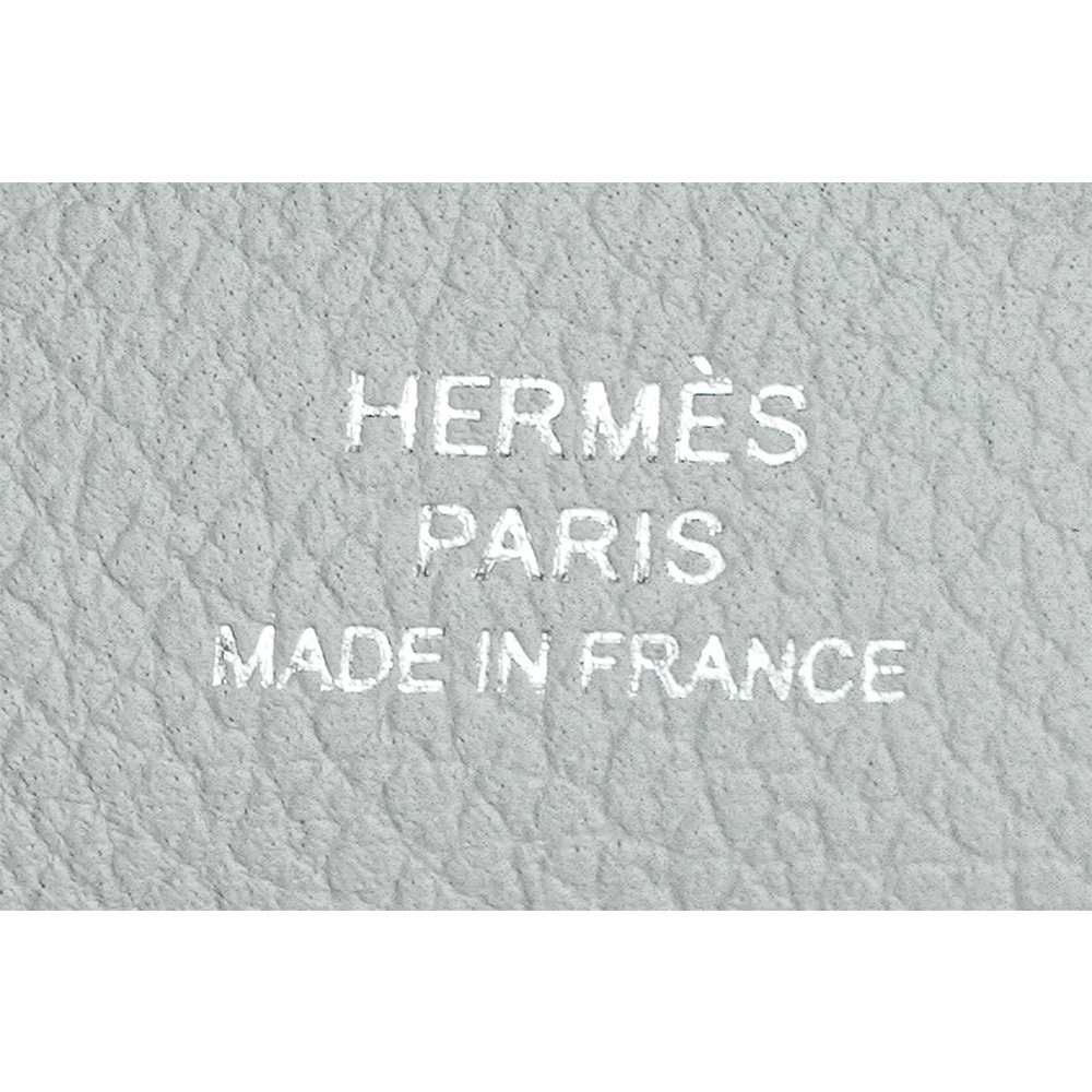 【HERMES】Calvi Duo Evercolor皮釦式卡片夾/零錢包(冰川藍)H085238CK8U