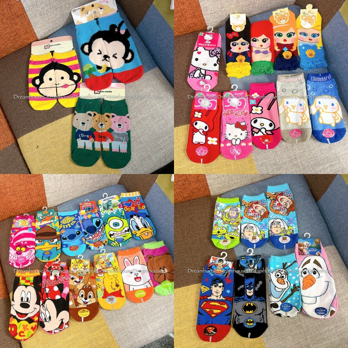 特價出清 正版授權 迪士尼 三麗鷗 角色大集合 童襪 兒童襪子 隱形襪 襪子 短襪 踝襪 學生襪