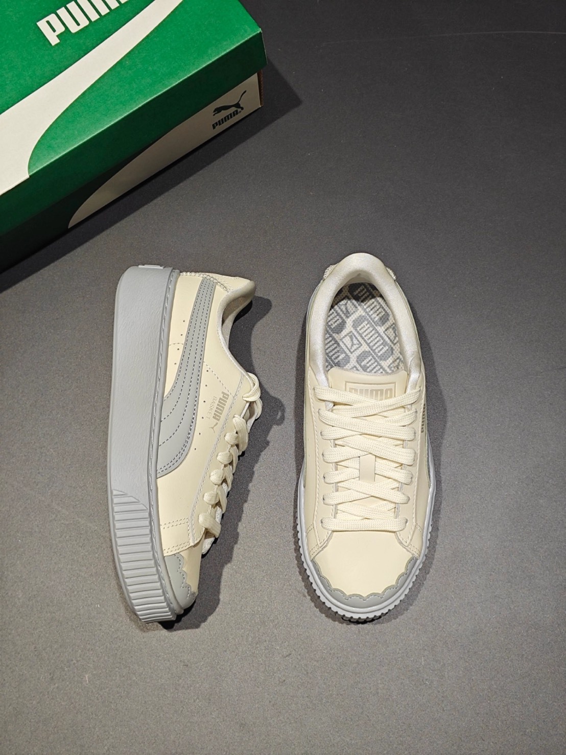 PUMA 花苞鬆糕厚底 米灰 398910-04