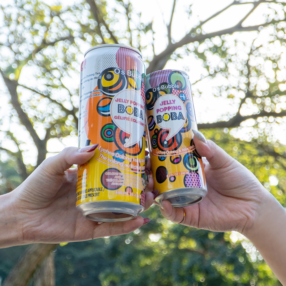 Jelly Popping Boba – Peach Oolong Tea with Popping Boba
