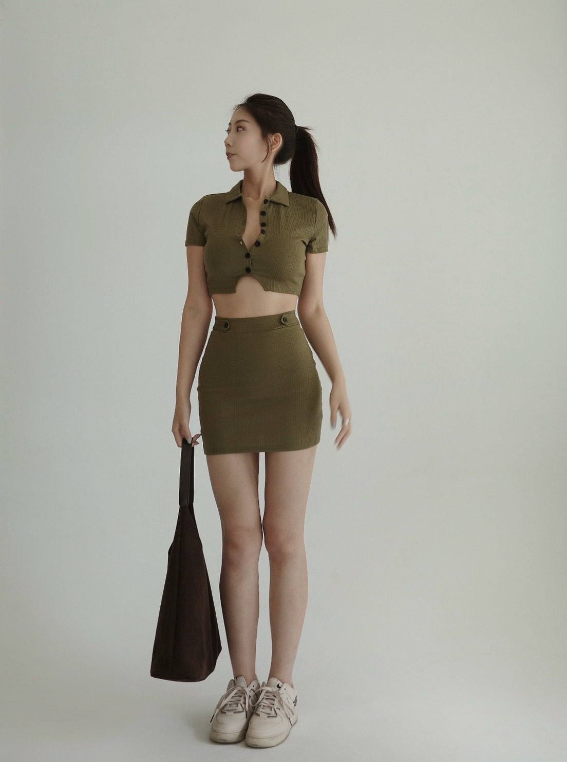 POLO領復古坑條套裝