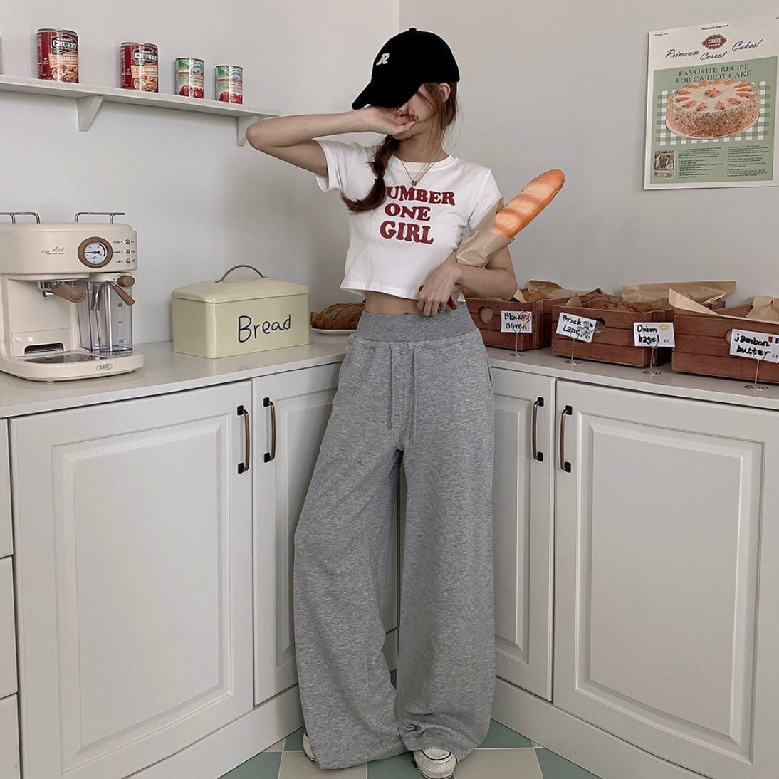 【優惠現貨】韓國休閒闊腳棉褲（5色）