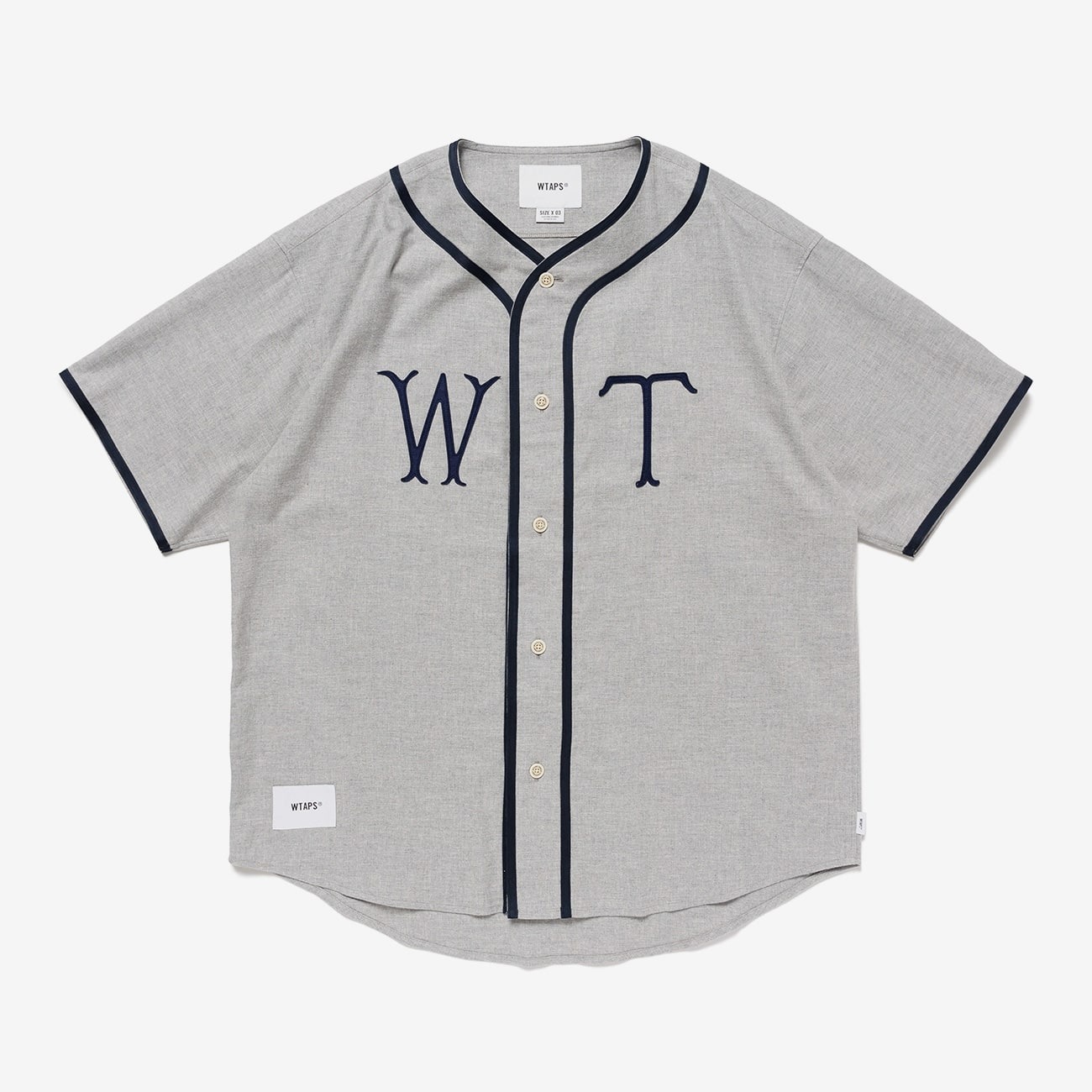 2025SS WTAPS LEAGUE / SS / COTTON. TWILL 短袖 球衣 棒球衫 WT 現貨 251TQDT-SHM09