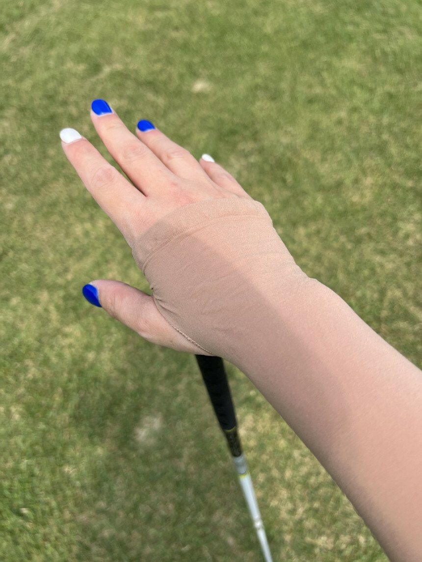 【現貨】 義大利進口材質 物理防曬 抗UV 99.8% 隱形式肩臂款手背袖套【膚色款】