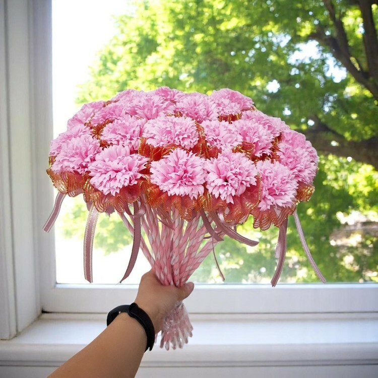 單支康乃馨花束,單枝康乃馨花束,Single carnation bouquet