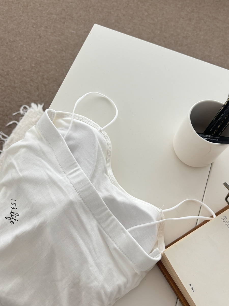 |現貨|🇰🇷彈性肩帶後鬆緊小背心(2色)