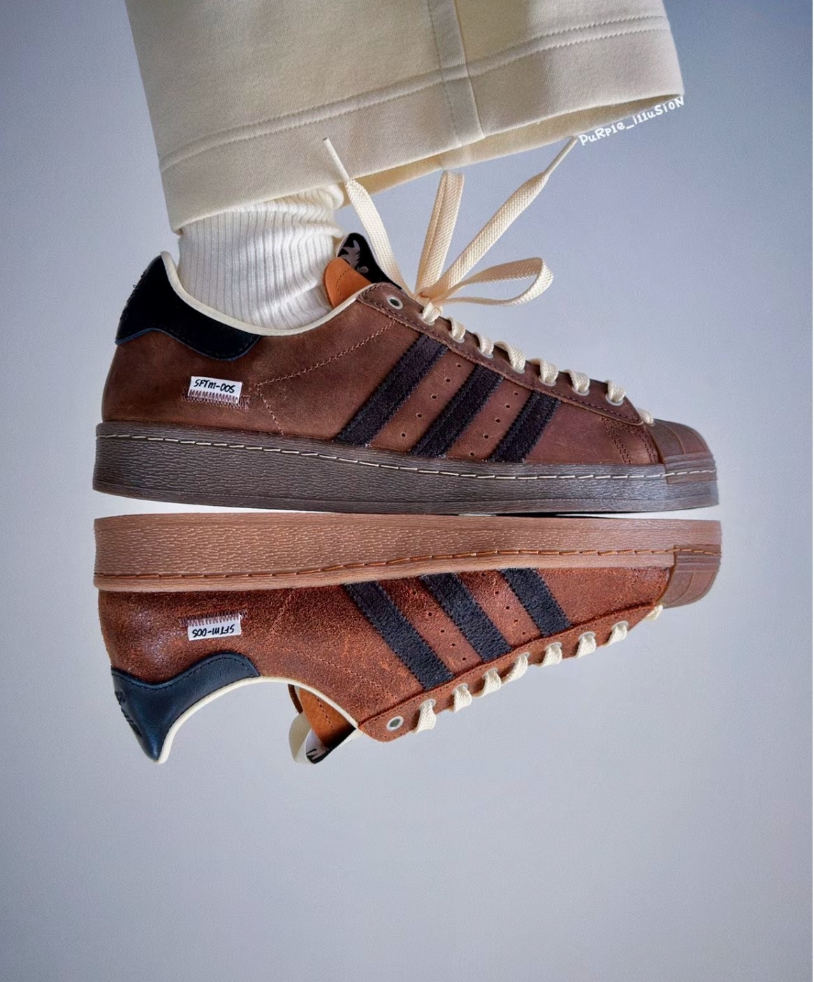 Song for the Mute x adidas Superstar 82「烤吐司」棕黑聯名鞋