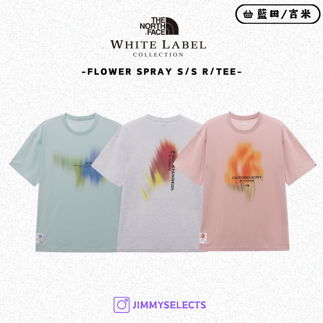 【代購】THE NORTH FACE 北臉 白標 FLOWER SPRAY 花卉 短袖 短T NT7UR09