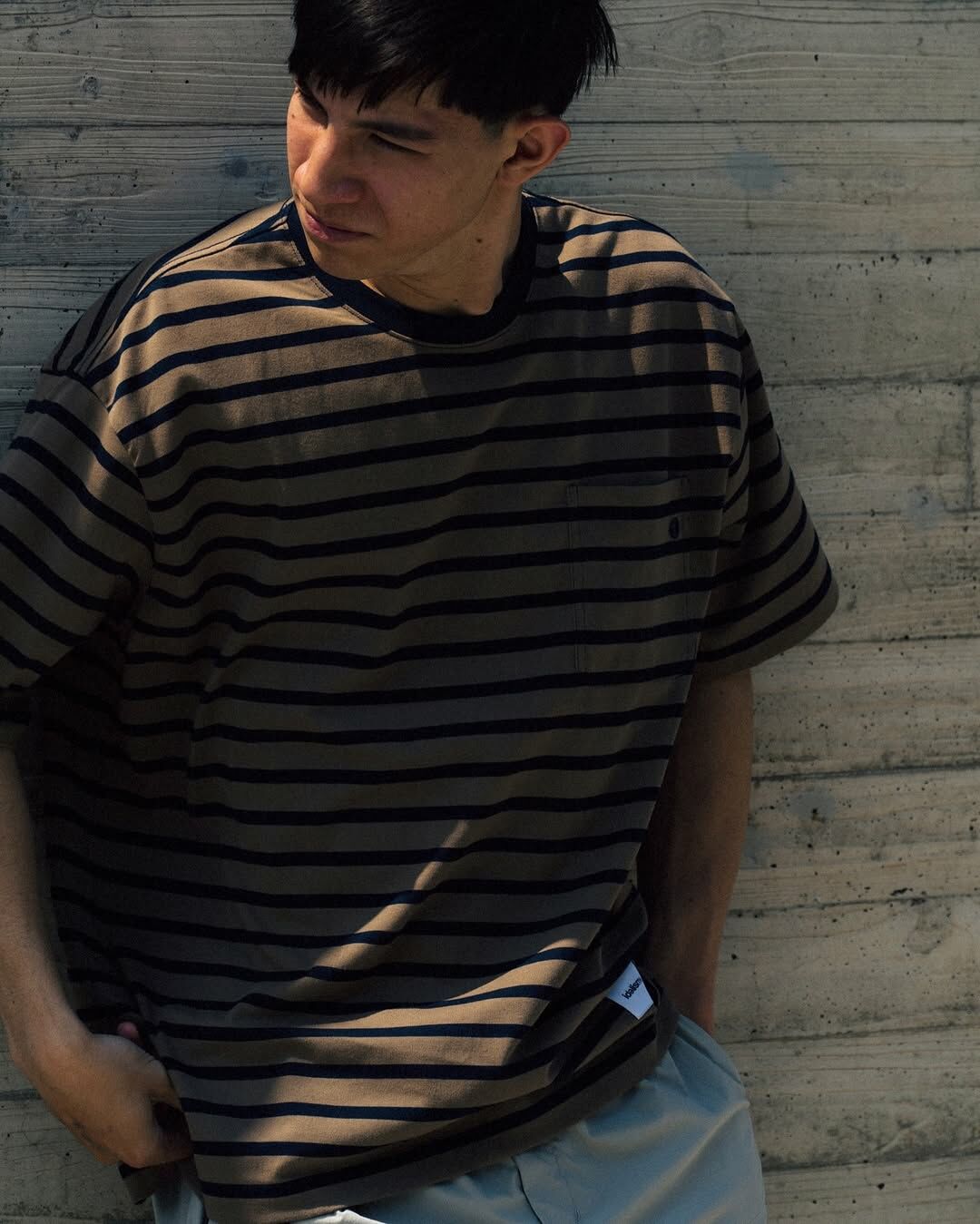 idealism 條紋短T 白/咖啡 25 S/S Stripe Tee