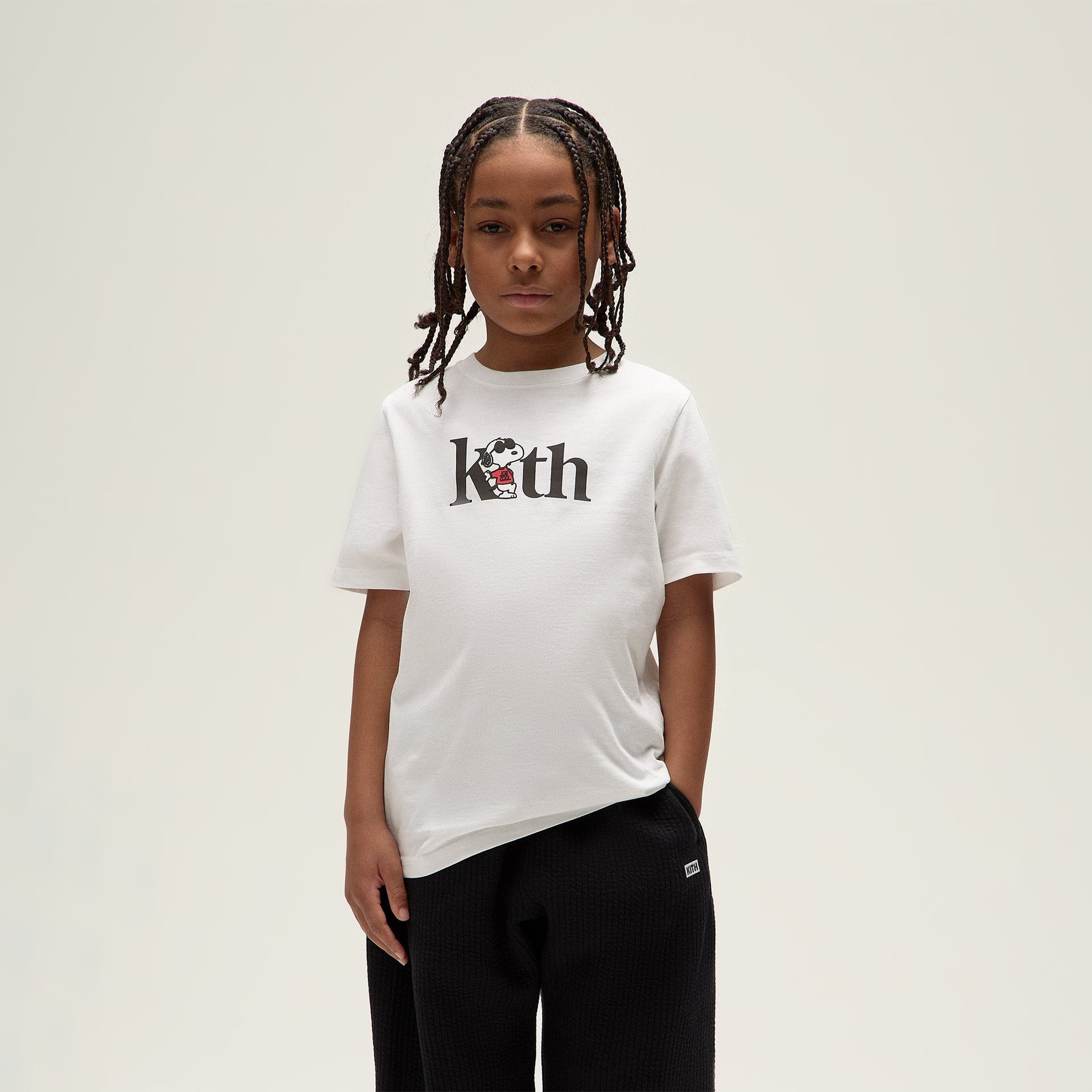 2025SS Kith Kids for Peanuts Joe Cool Serif Tee Snoopy 史奴比 聯名 字體 小孩 短T 現貨 KHK030916