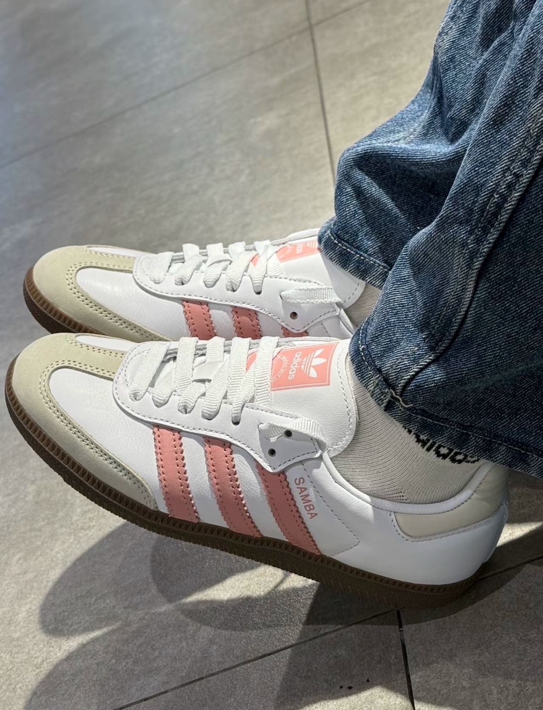 adidas Samba OG 白色 女款百搭板鞋