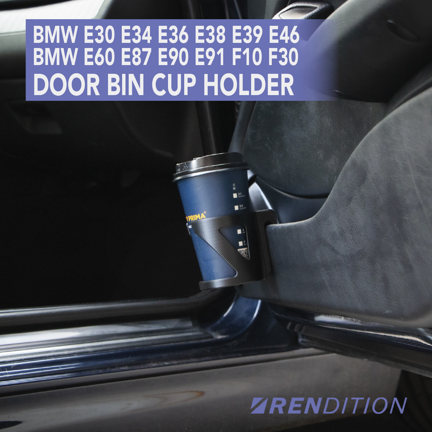BMW DOOR BIN CUP HOLDER E30 E34 E36 E38 E39 E46 E60 E87 E90 E91 F10 F30