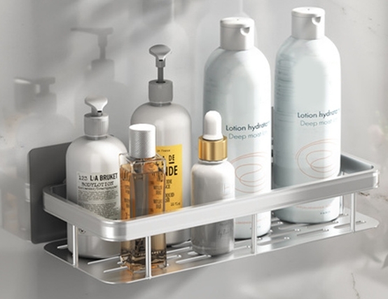 桃園院｜《長形款》浴室置物架 簍空瀝水架 2入(銀色)