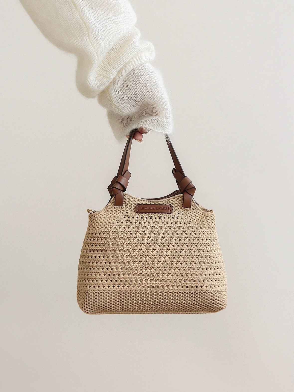 <買包送小包> Charles ＆ Keith 小CK Ida 編織 針織 托特包 3色 CK2-30782111