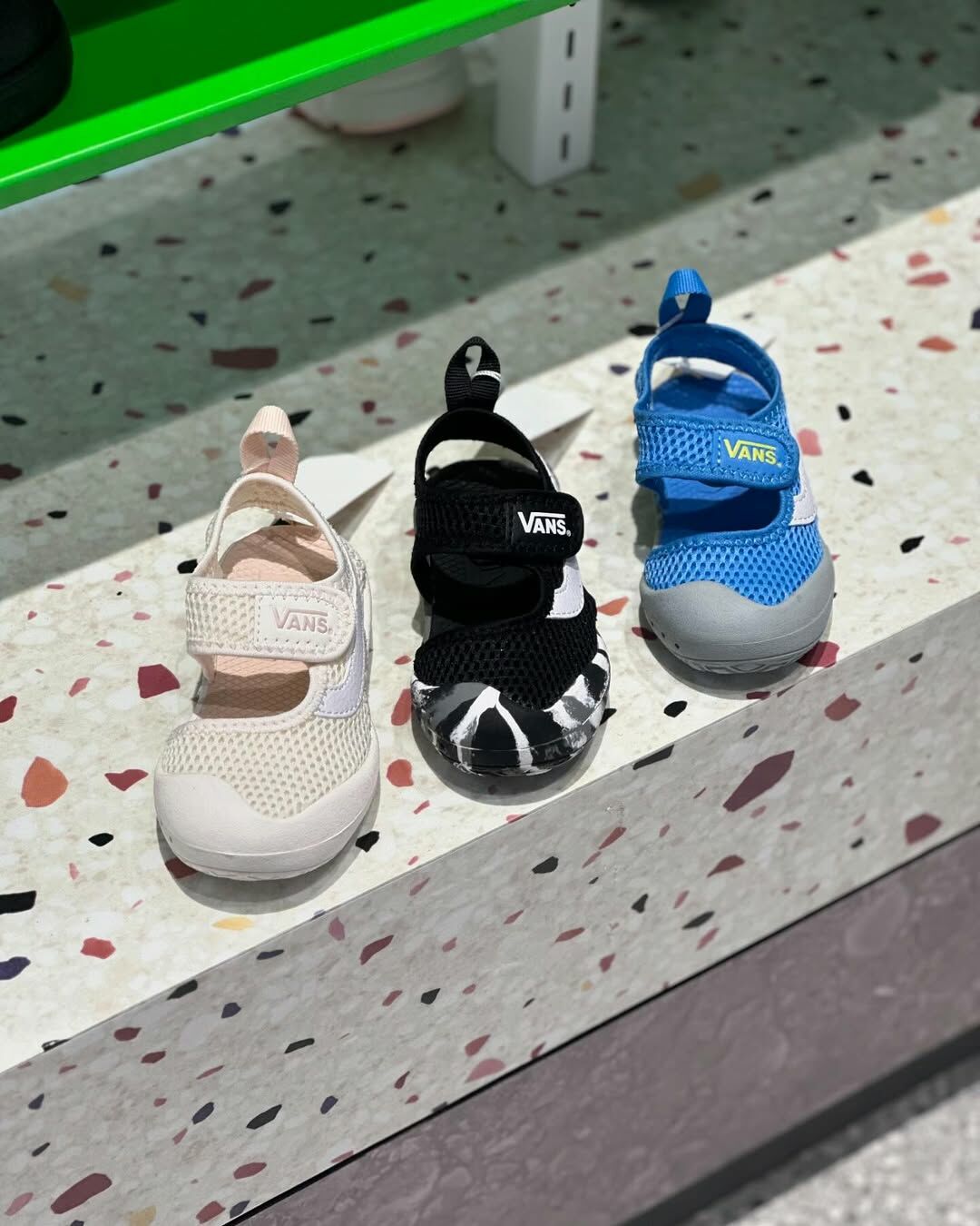 Vans Ray Aqua 日本新款 3色 瑪莉珍 迷彩黑 奶油白 魔鬼氈 涼鞋 小童 童鞋 V7039TDL