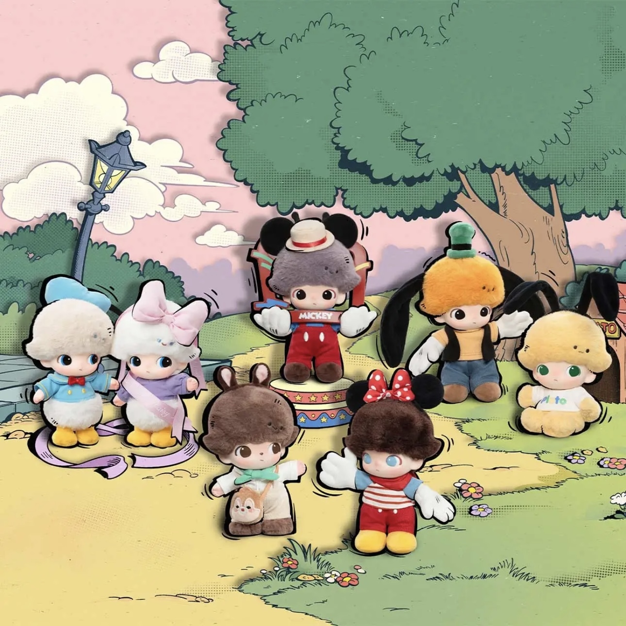 POPMART泡泡瑪特 DIMOO WORLD x DISNEY 迪士尼系列 搪膠毛絨掛件 盲盒 "單小盒入"