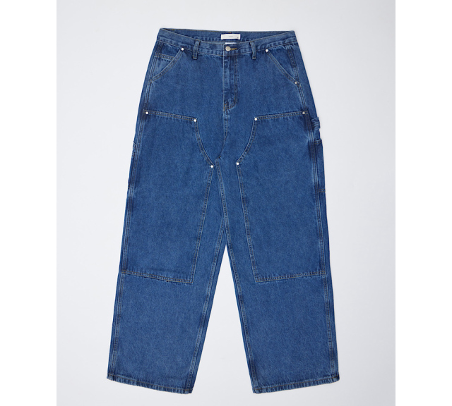 正韓➸工裝感直筒寬版牛仔褲