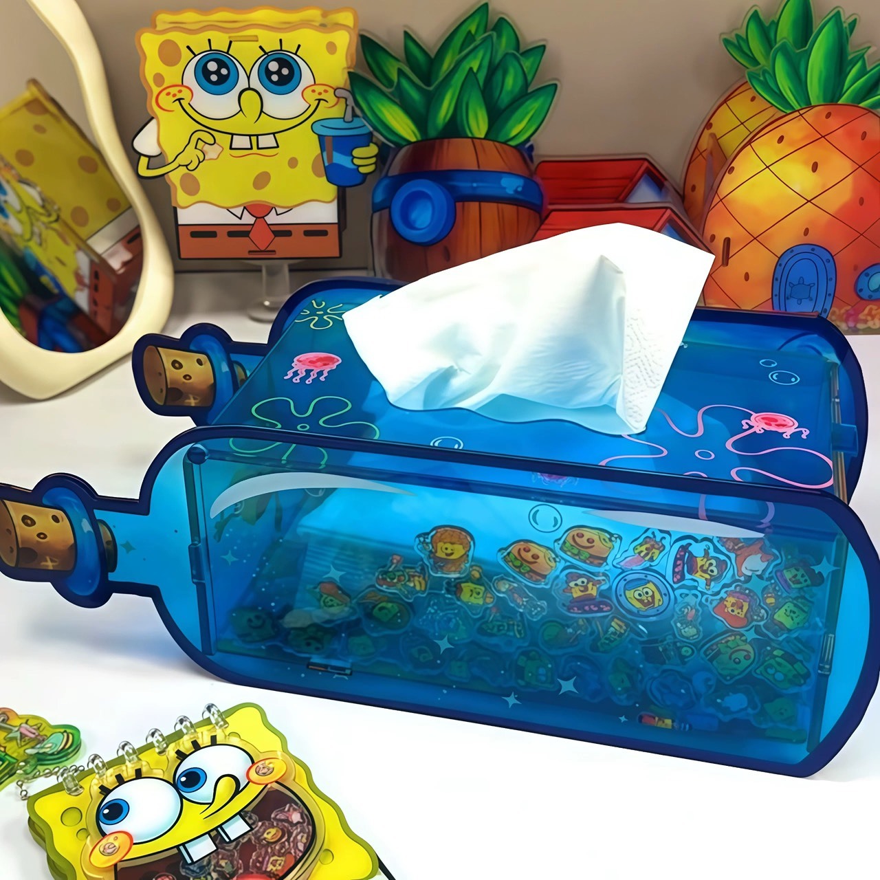 <一個免運費>海綿寶寶面紙盒