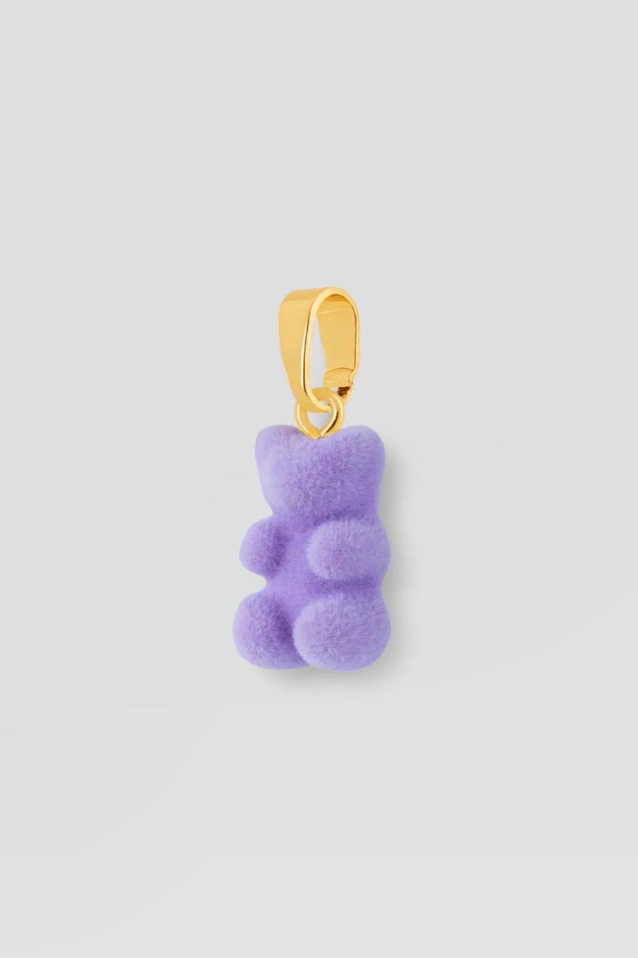 Crystal Haze｜NOSTALGIA BEAR 金色復古天鵝絨紫色小熊墜飾