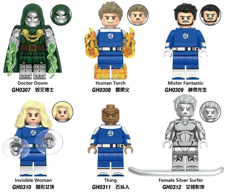 The Fantastic Four Custom Minifigures Set Fit Lego G0141