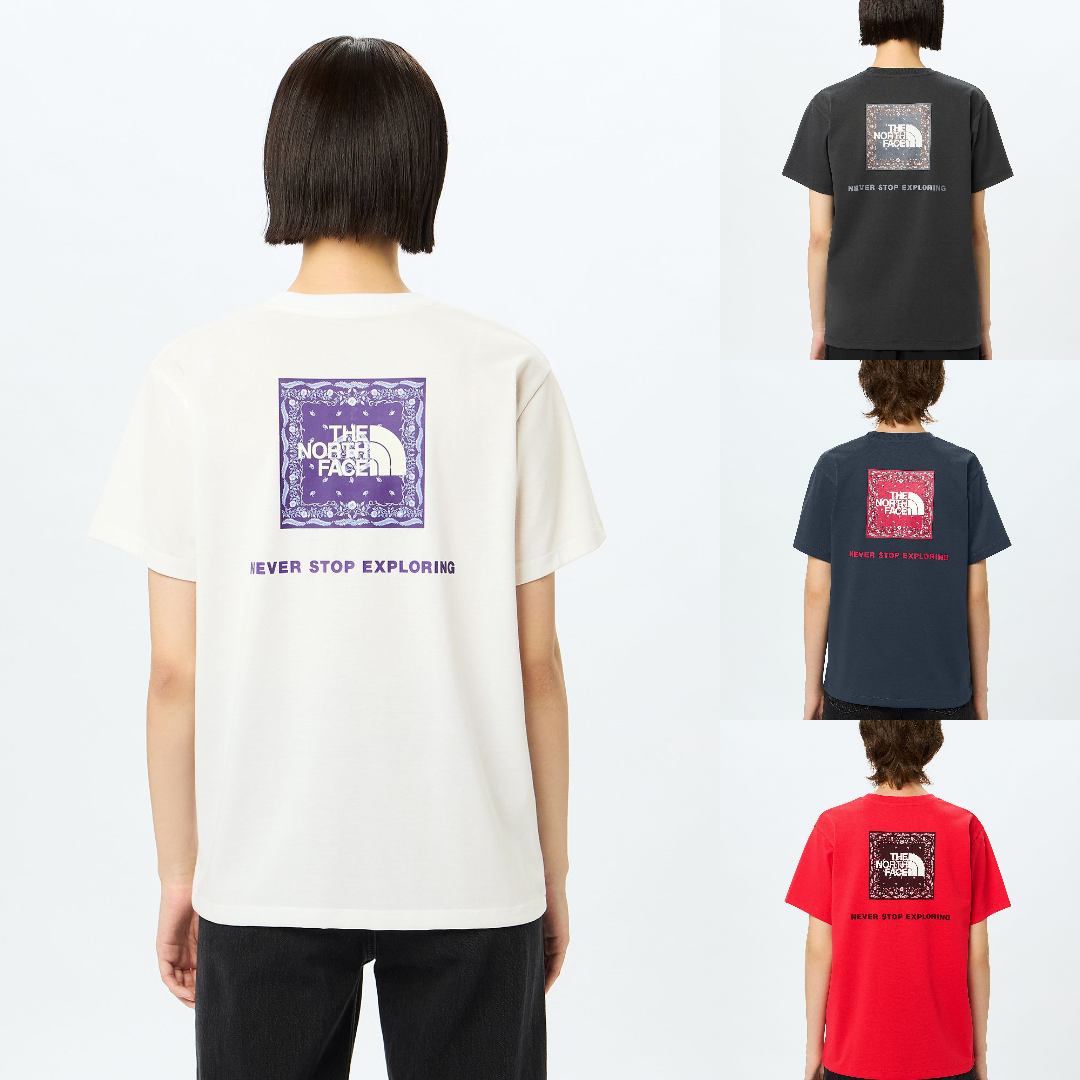 預購┃日本 女版 THE NORTH FACE BANDANA SQUARE LOGO TEE 變形蟲 方形 短T